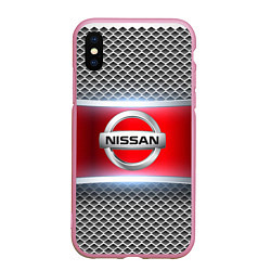 Чехол iPhone XS Max матовый Nissan авто текстура