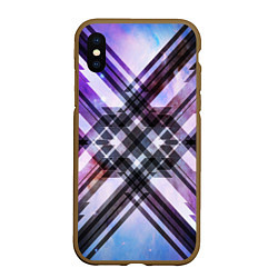 Чехол iPhone XS Max матовый Текстура полосы