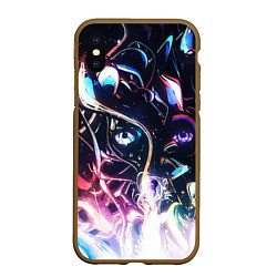 Чехол iPhone XS Max матовый Фрактальный узор текстура