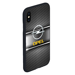 Чехол iPhone XS Max матовый Opel carbon metal steel, цвет: 3D-черный — фото 2