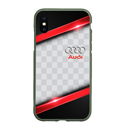 Чехол iPhone XS Max матовый AUDI auto texture