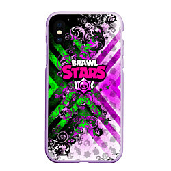 Чехол iPhone XS Max матовый Brawl stars pattern geometry