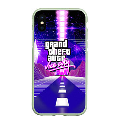 Чехол iPhone XS Max матовый GTA vice city retrovawe