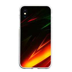 Чехол iPhone XS Max матовый Geometry stripes line color