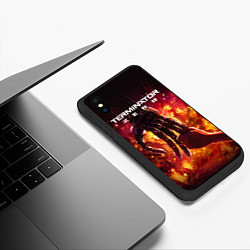 Чехол iPhone XS Max матовый Терминатор зеро постер, цвет: 3D-черный — фото 2