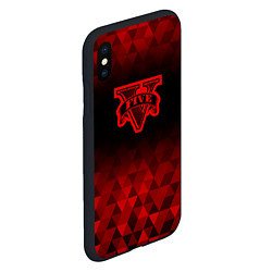 Чехол iPhone XS Max матовый GTA red poly, цвет: 3D-черный — фото 2