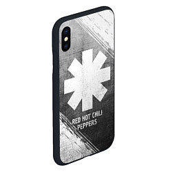 Чехол iPhone XS Max матовый Red Hot Chili Peppers - grey gradient, цвет: 3D-черный — фото 2