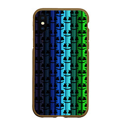 Чехол iPhone XS Max матовый Marshmello gradient