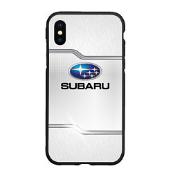 Чехол iPhone XS Max матовый Subaru auto steel metal