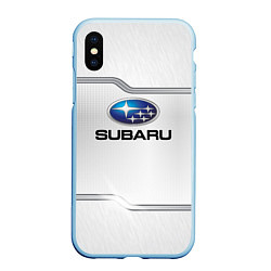 Чехол iPhone XS Max матовый Subaru auto steel metal