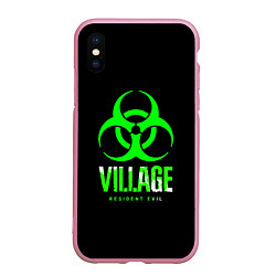 Чехол iPhone XS Max матовый Resident Evil8 toxic, цвет: 3D-розовый