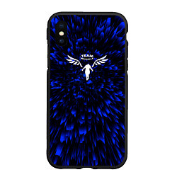 Чехол iPhone XS Max матовый Tokyo Revengers blue energy, цвет: 3D-черный