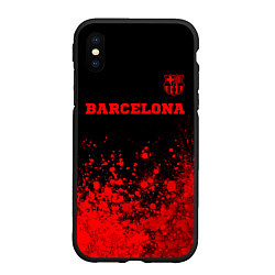 Чехол iPhone XS Max матовый Barcelona - red gradient посередине, цвет: 3D-черный