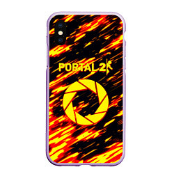 Чехол iPhone XS Max матовый Portal огненный стиль