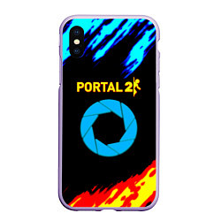 Чехол iPhone XS Max матовый Portal лёд и пламя