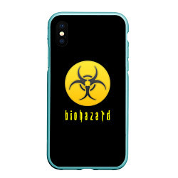 Чехол iPhone XS Max матовый Resident Evil biohazard, цвет: 3D-мятный