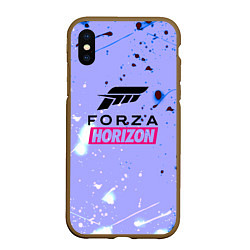 Чехол iPhone XS Max матовый Forza Horizon краски текстура