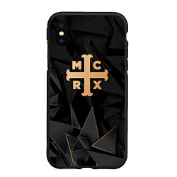 Чехол iPhone XS Max матовый My Chemical Romance golden poly, цвет: 3D-черный