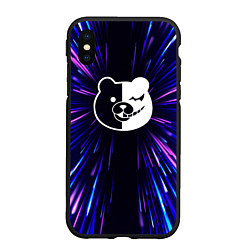 Чехол iPhone XS Max матовый Danganronpa neon energy, цвет: 3D-черный