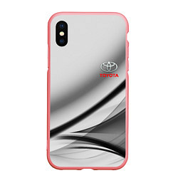 Чехол iPhone XS Max матовый Toyota texrure grey, цвет: 3D-баблгам