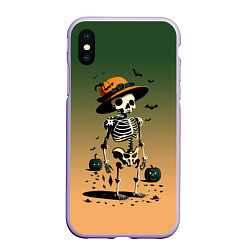 Чехол iPhone XS Max матовый Funny skeleton - ai art fantasy