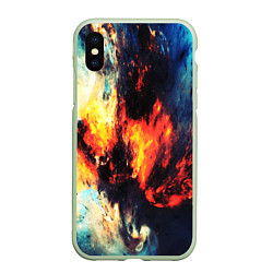 Чехол iPhone XS Max матовый Абстрактный космос текстура