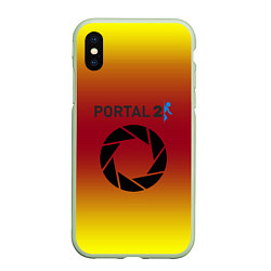 Чехол iPhone XS Max матовый Portal 2 gradient