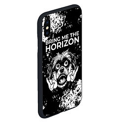 Чехол iPhone XS Max матовый Bring Me the Horizon рок пес, цвет: 3D-черный — фото 2