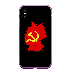 Чехол iPhone XS Max матовый Материк СССР