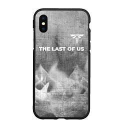 Чехол iPhone XS Max матовый The Last Of Us - grey gradient посередине, цвет: 3D-черный