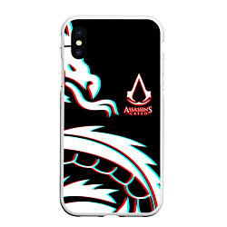 Чехол iPhone XS Max матовый Assassins Creed Shadows game, цвет: 3D-белый