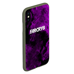 Чехол iPhone XS Max матовый Farcry neon fire, цвет: 3D-темно-зеленый — фото 2