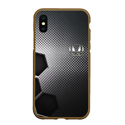 Чехол iPhone XS Max матовый Honda metal auto