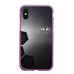 Чехол iPhone XS Max матовый Honda metal auto