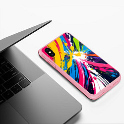 Чехол iPhone XS Max матовый Красочная абстракция - экспрессионизм, цвет: 3D-баблгам — фото 2