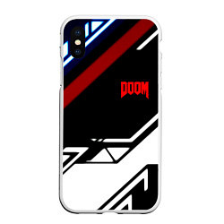 Чехол iPhone XS Max матовый Doom steel geometry