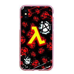 Чехол iPhone XS Max матовый Half life anarhy