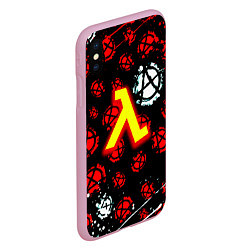 Чехол iPhone XS Max матовый Half life anarhy, цвет: 3D-розовый — фото 2