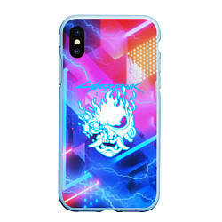 Чехол iPhone XS Max матовый Cyberpunk samurai storm