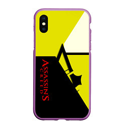 Чехол iPhone XS Max матовый Assassins Creed geometry logo