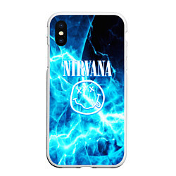 Чехол iPhone XS Max матовый Nirvana electro