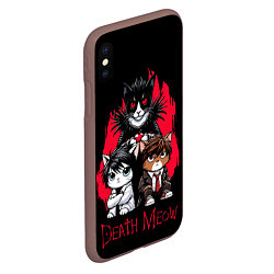 Чехол iPhone XS Max матовый Death meow cats, цвет: 3D-коричневый — фото 2