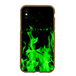 Чехол iPhone XS Max матовый Destiny кислотный огонь