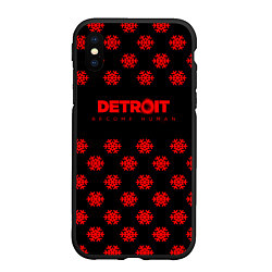 Чехол iPhone XS Max матовый Detroit become human winter steel, цвет: 3D-черный