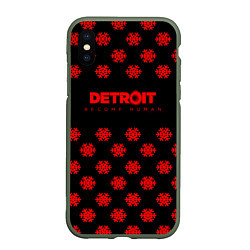 Чехол iPhone XS Max матовый Detroit become human winter steel