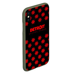 Чехол iPhone XS Max матовый Detroit become human winter steel, цвет: 3D-темно-зеленый — фото 2