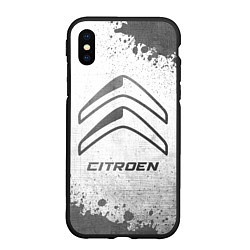 Чехол iPhone XS Max матовый Citroen - white gradient, цвет: 3D-черный