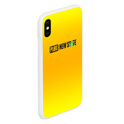 Чехол iPhone XS Max матовый PUBG gradient steel, цвет: 3D-белый — фото 2