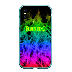 Чехол iPhone XS Max матовый Elden ring flame, цвет: 3D-мятный