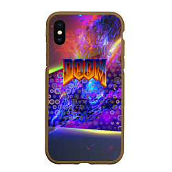 Чехол iPhone XS Max матовый Doom abstraction mars